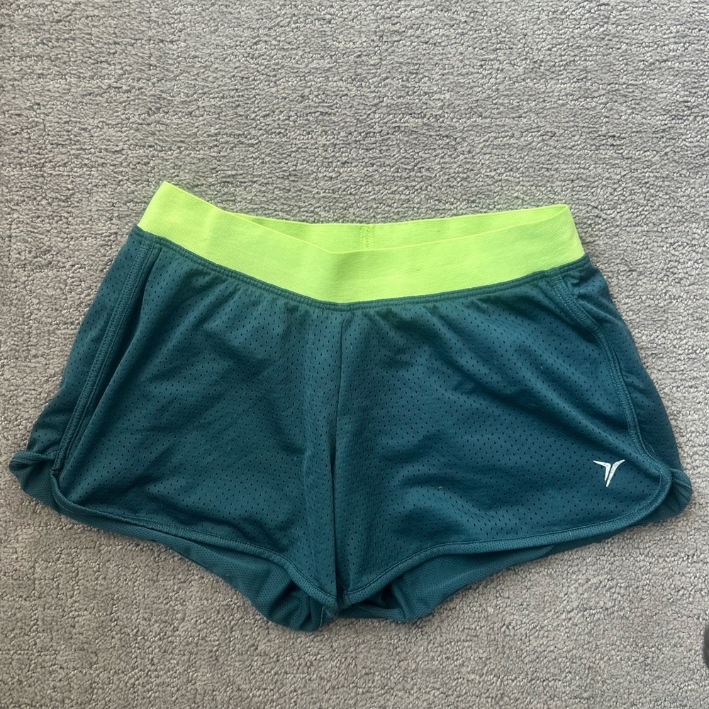 Old Navy Teal and Lime Athletic Shorts